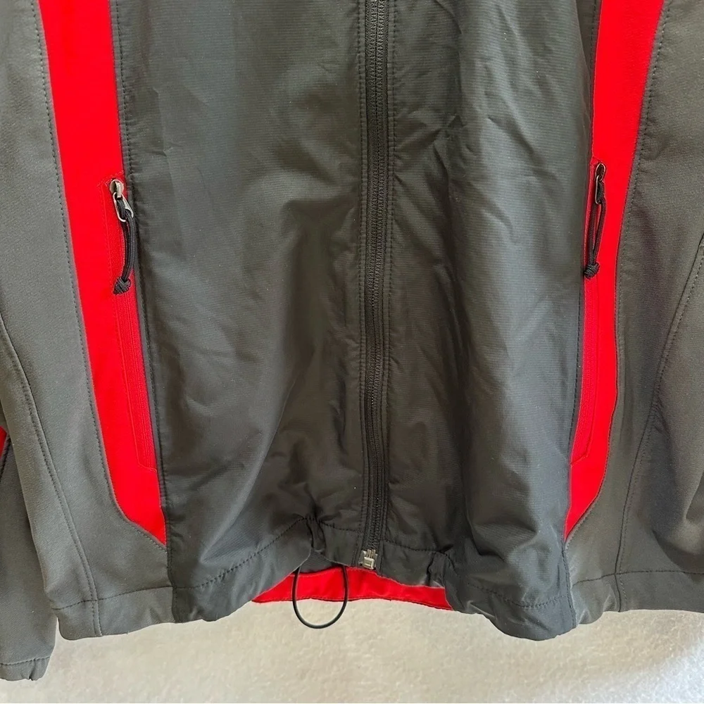 The North Face Men's Lightweight Wind Resistant Jacket Small Gray Red EUC